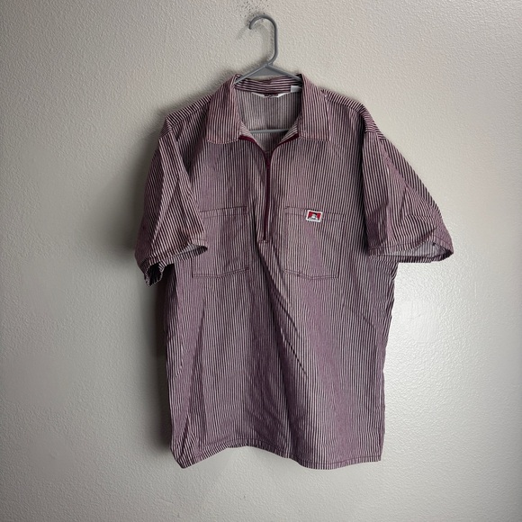 Ben Davis Vintage 1/4 Zipper Shirt Size Large - Picture 1 of 7